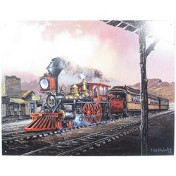 10017 - TED PLAYLOCK TRAIN METAL SIGN