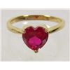 Image 1 : 9567 - 18K GOLD PLATED GARNET RING