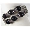Image 1 : 10486 - TIBETAN SILVER JADE BRACELET