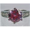 Image 1 : 11195 - WHITE GOLD PLATED AMETHYST AND TOPAZ RING