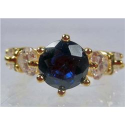 11200 - GOLD PLATED SAPPHIRE AND TOPAZ RING