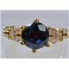 Image 1 : 11200 - GOLD PLATED SAPPHIRE AND TOPAZ RING