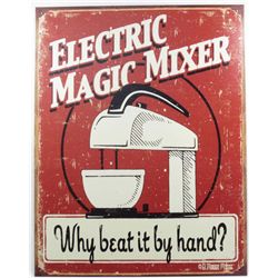 10006 - ELECTRIC MAGIC MIXER FUNNY METAL SIGN