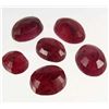 Image 1 : 5158 - 61.0 CT - LOT OF 6 - OVAL CUT NATURAL BLOOD RED RUBIES