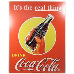 9906 - COKE ITS THE REAL THING METAL SIGN