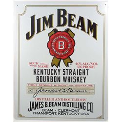 9910 - JIM BEAM KENTUCKY STRAIGHT WHISKY METAL SIGN