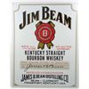 Image 1 : 9910 - JIM BEAM KENTUCKY STRAIGHT WHISKY METAL SIGN
