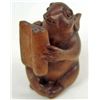Image 1 : 11163 - BOXWOOD MOUSE READING A BOOK NETSUKE