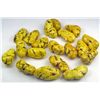 Image 1 : 11169 - LOT OF 336.00 CTS YELLOW TURQUOISE HOWLITE NUGGETS