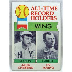 11295 - 1979 TOPPS #416 JACK CHESBRO & CY YOUNG BASEBALL CARD