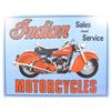 Image 1 : 10075 - INDIAN MOTORCYCLES METAL SIGN