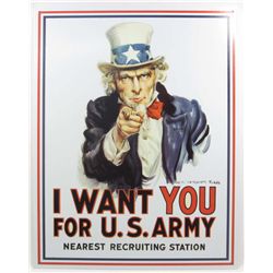 10076 - I WANT YOU FOR US ARMY METAL SIGN