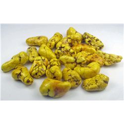 11168 - LOT OF 322.00 CTS YELLOW TURQUOISE HOWLITE NUGGETS