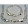 Image 1 : 11254 - STERLING SILVER MEN'S NECKLACE AND BRACELET SET  - UNTESTED BY US