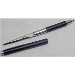 11142 - ROUGH RIDER INK PEN KNIFE WITH BLACK FINISH APPROX  5.5"