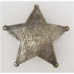 10782 - CAPTAIN OF THE ARIZONA RANGERS LAW BADGE