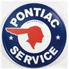 Image 1 : 10130 - PONTIAC INDIAN  SERVICE ROUND METAL SIGN