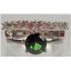 Image 1 : 11213 - WHITE GOLD EMERALD AND TOPAZ RING
