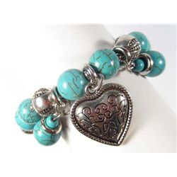 10449 - TIBETAN SILVER TURQUOISE BRACELET