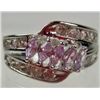 Image 1 : 11209 - WHITE GOLD PLATED AMETHYST AND TOPAZ RING