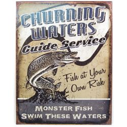 10057 - CHURNING WATERS FUNNY METAL SIGN