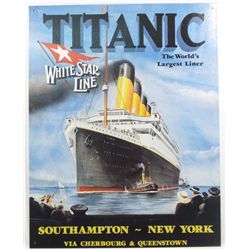 10095 - TITANIC METAL SIGN