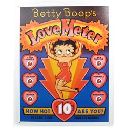 10080 - BETTY BOOP LOVE METER METAL SIGN