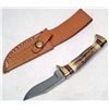 Image 1 : 11143 - ROUGH RIDER HUNTERS BUDDY FIXED BLADE STAG HANDLE KNIFE