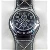 Image 1 : 11237 - MEN'S QUARTZ WRIST WATCH W/ BLACK LEATHER BAND - FACE MARKED DIESEL TIME