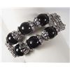 Image 1 : 10481 - TIBETAN SILVER JADE BRACELET