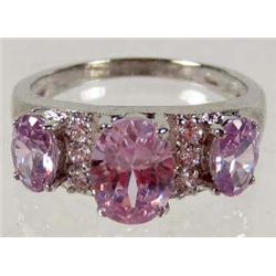 9617 - 18K WHITE GOLD PLATED TOPAZ RING