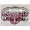 Image 1 : 9617 - 18K WHITE GOLD PLATED TOPAZ RING