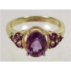 9516 - STERLING SILVER PURPLE COLOR CHANGE AMETHYST RING