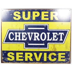 9927 - CHEVROLET SUPER SERVICE METAL SIGN