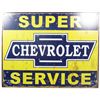 Image 1 : 9927 - CHEVROLET SUPER SERVICE METAL SIGN