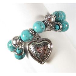 10450 - TIBETAN SILVER TURQUOISE BRACELET