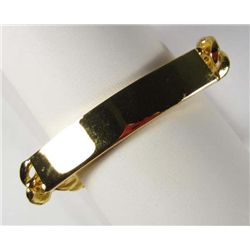 10469 - 18K GOLD PLATED MENS ID BRACELET