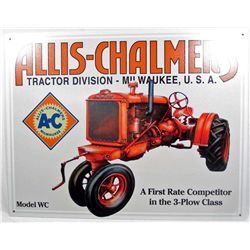 9870 - ALLIS CHALMERS TRACTOR METAL SIGN