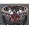 Image 1 : 9549 - WHITE GOLD PLATED PINK SAPPHIRE RING