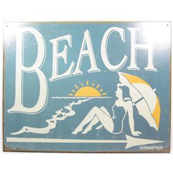 9856 - BEACH METAL SIGN