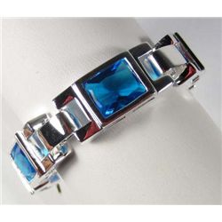 10463 - SILVER TOPAZ BRACELET MARKED .925