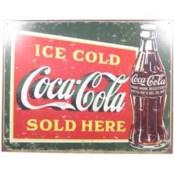 10029 -  ICE COLD COCA COLA METAL SIGN