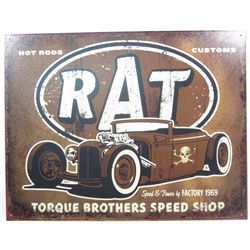 10054 - TORQUE BROTHERS SPEED SHOP METAL SIGN