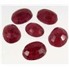 Image 1 : 5161 - 56.6 CT - LOT OF 6 - OVAL CUT NATURAL BLOOD RED RUBIES