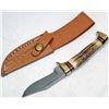 Image 1 : 11145 - ROUGH RIDER HUNTERS BUDDY FIXED BLADE STAG HANDLE KNIFE