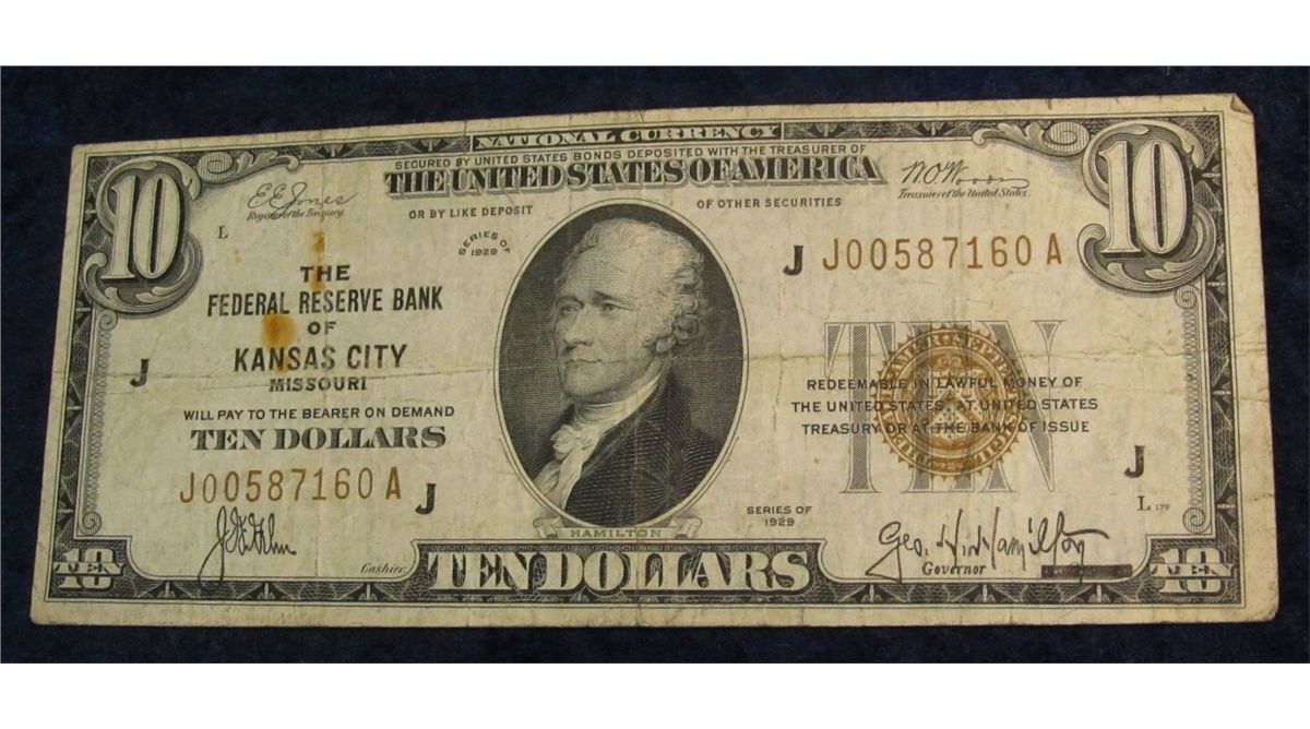 11. Series 1929 10 "The Federal Reserve Bank of Kansas City, Missouri