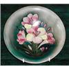 Image 1 : A 1930's/40's Moorcroft "Lily" pattern bowl with green ground, diameter 25cm (paper label W Moorcrof