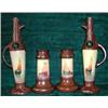 Image 1 : A pair of Bretby Art Nouveau ewers decorated with shipping scenes, height 41.5cm, also the matching