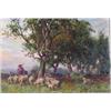 Image 1 : G Hamilton Constantine; an unframed watercolour of shepherd with sheep "Changing Pastures", signed a