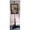 Image 1 : An early 19th century rosewood adjustable tapestry pole screen with turned column and tripod base